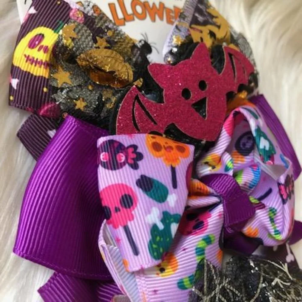 Set of 4 Halloween Hairbows